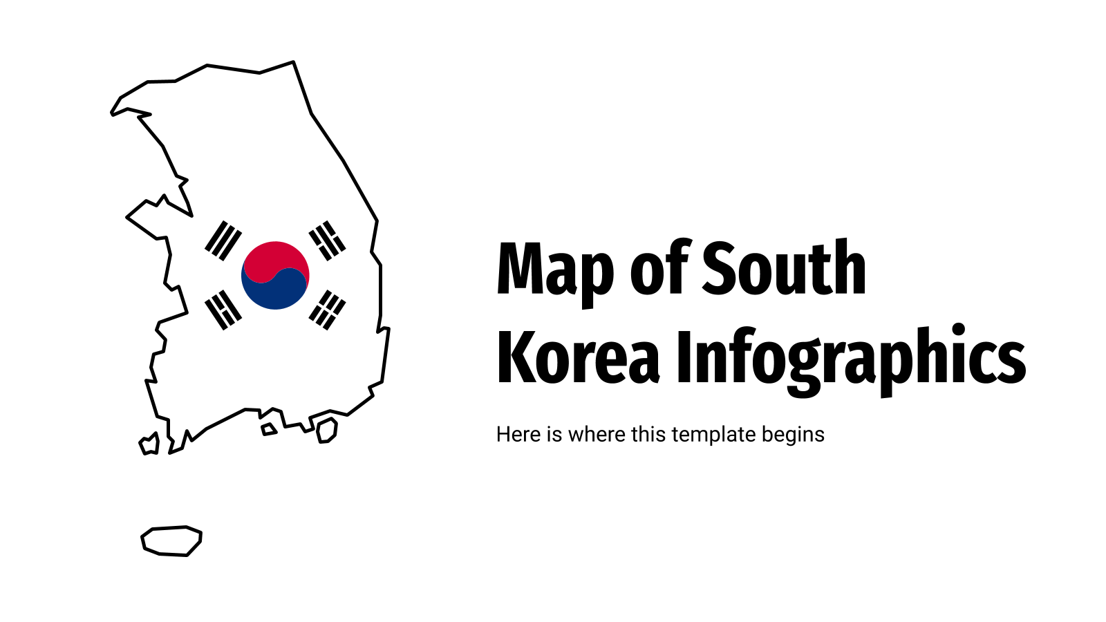 PPT的韩国信息图地图